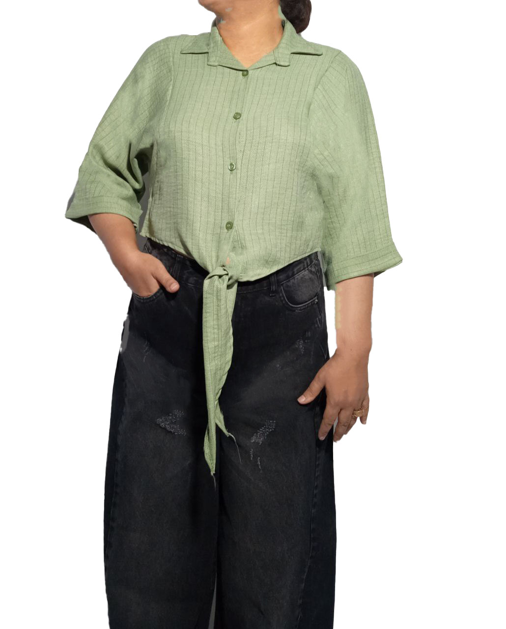 شومیز گره ایی راه راه